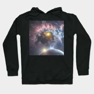 Planets Nebula Cloud In Dark Space Hoodie